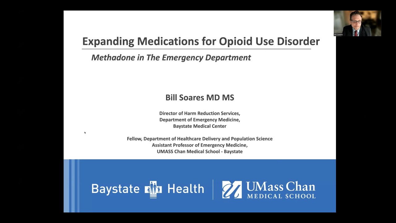 Watch video titled Dr. Bill Soares: ED-Initiated Methadone on YouTube