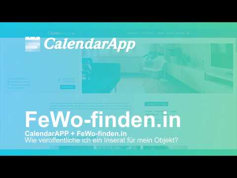 CalendarAPP + FeWo-finden.in – Wie veröffentliche ich ein Inserat für mein Objekt?