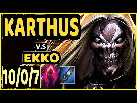 GILIUS (KARTHUS) vs EKKO - 10/0/7 KDA JUNGLE CHALLENGER GAMEPLAY - EUW