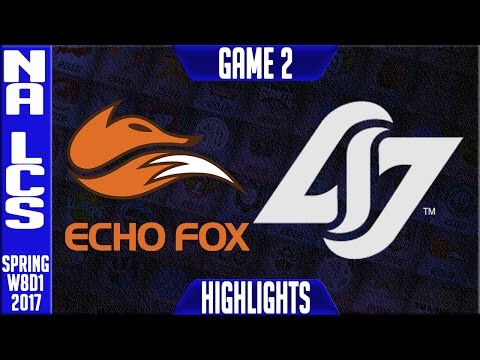 Echo Fox vs CLG Game 2 - NA LCS W8D1 Spring 2017 - FOX vs CLG G2