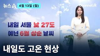 [날씨]내일도 고온 현상, 서울 낮 27도…‘6월 상순 날씨’