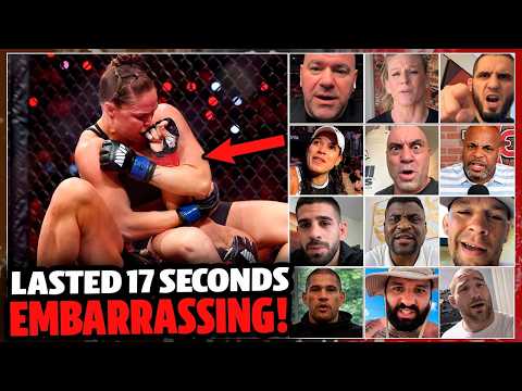 MMA Community REACTS to Ronda Rousey Destroying Gina Carano in 17 Seconds!