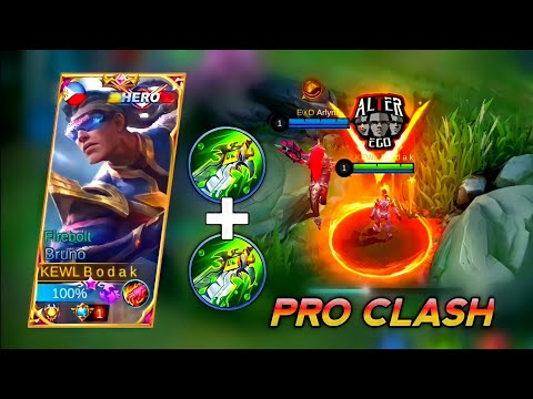 BRUNO PRO CLASH POSITIONING | BRUNO BEST BUILD S22 - MASTER BODAK MLBB