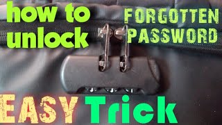 Easy trick to unlock Antitheft bagpack/suitcase luggage