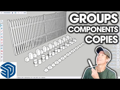 GETTING STARTED with SketchUp Free in 2025 - Lesson 3 - Groups, Components and Copies (DON'T SKIP)