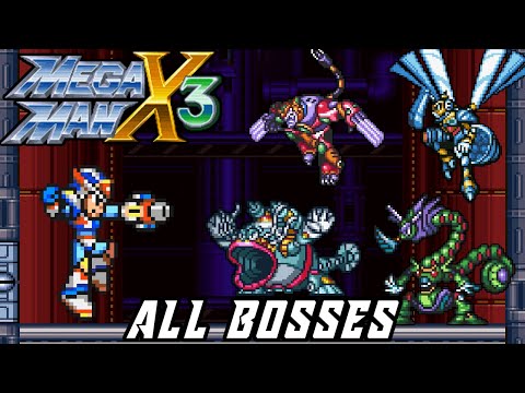 Mega Man X3 (SNES) - All Bosses [No Damage]