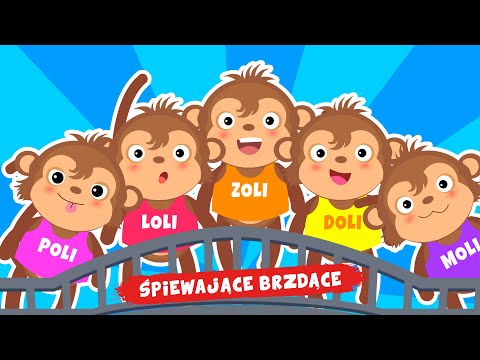 Śpiewające Brzdące - Pięć małych małpek - Piosenki dla dzieci 🐵🐵🐵