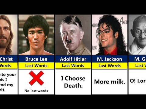 Last Words of Historical Figures Before Death