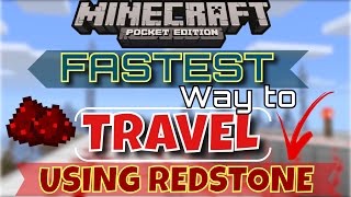 ✔️{0.13} THE FASTEST WAY TO TRAVEL IN MCPE -REDSTONE- (WORKING) | Fastest way to get around in MCPE