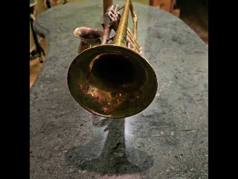 SVintage Soviet Bb Trumpet “Pompovaya Truba” No. 3461 — Moscow Musical Instrument Factory — 1970s — Brass & Silver Finish with Original Velvet Case image 21
