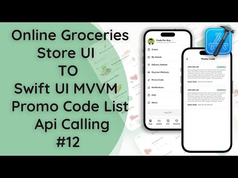 #12 Online Groceries Shop App | SwiftUI MVVM: Promo Codes List with API Integration | iOS Tutorial