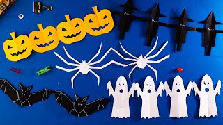 Easy & Affordable Halloween Decorations with Paper - DIY Crafts for Kids & Adults 🎃👻🦇