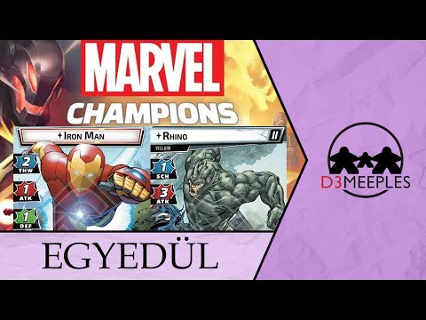 EGYSZEMÉLYES JÁTÉK: MARVEL CHAMPIONS: THE CARD GAME (IRON MAN VS RHINO) - d3meeples