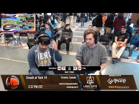 Smash at York 14 - Poke (Luigi) vs MarioMario (Mario) - Smash 4 Wave 1 Pools