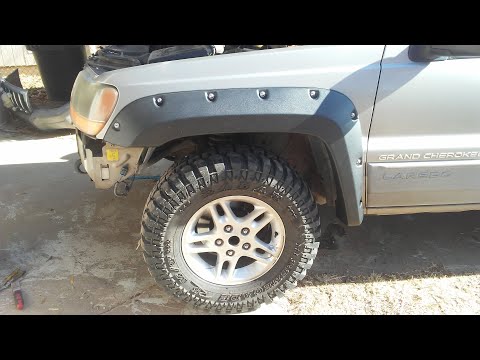 1999-2004 Jeep Grand Cherokee Bushwacker front finder flare install step by step