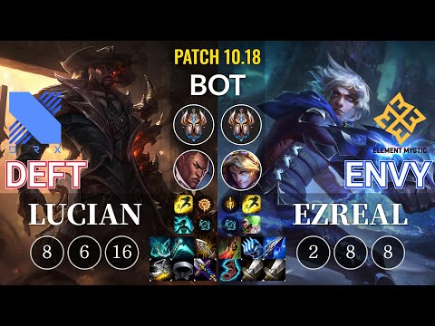 DRX Deft Lucian vs EM Envy Ezreal Bot - KR Patch 10.18