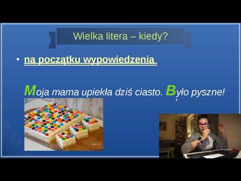 Wielka litera - lekcja z nauczycielem. Nauczanie zdalne.