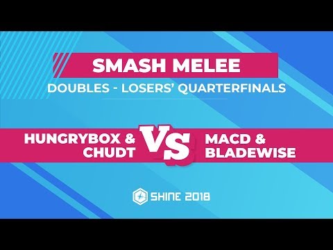 Hungrybox/ChuDat vs MacD/Bladewise - Smash Melee Doubles: Losers' Quarterfinals - Shine 2018