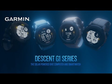 Garmin Descent G1 010-02604-64 Smartwatch Solar Digital Dial Hurricane Blue Silicone Strap-1