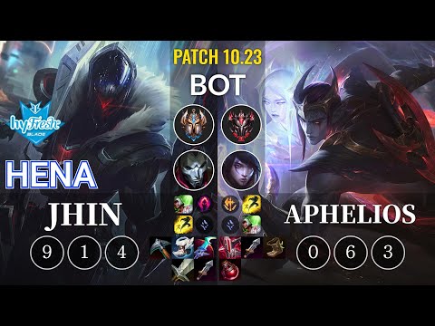 hyF Hena Jhin vs Aphelios Bot - KR Patch 10.23