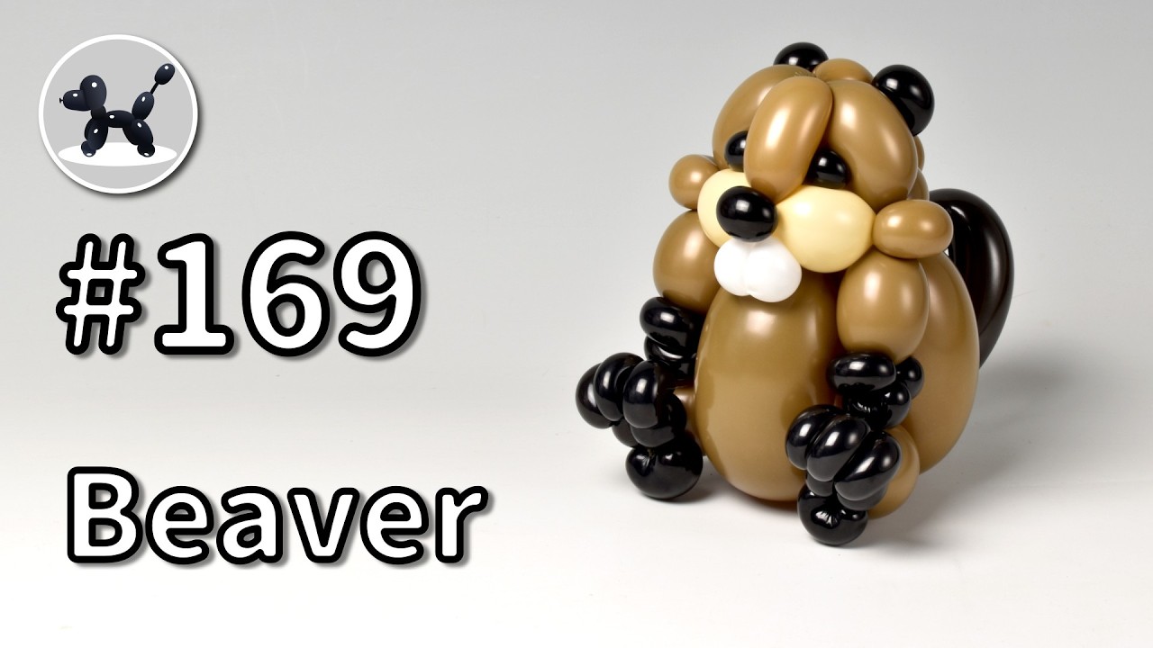 Beaver - How to Make Balloon Animals #169 / バルーンアートの作り方 #169  (ビーバー)