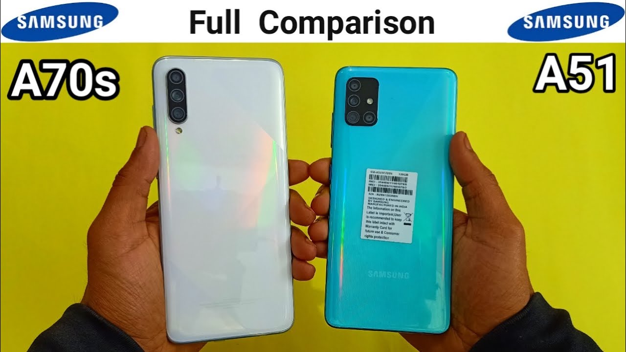 Samsung A51 vs Samsung A70s - Hand's On Comparison Hindi