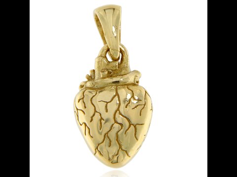 Pandant Aur 14k Inima - Heart's True Wisdom