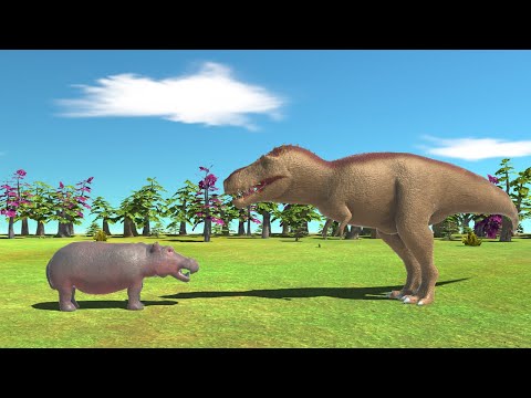 NEW Giant Baby Hippo VS Dinosaurs  Animal Revolt Battle Simulator