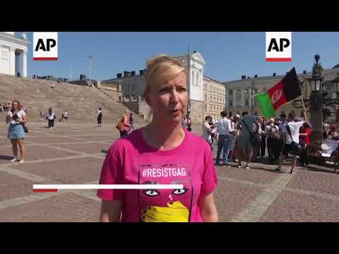 Hundreds Protesting Helsinki Summit
