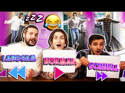 LANGSAM vs. NORMAL vs. SCHNELL Challenge! Es wird mal wieder peinlich bei Kaan, Dania & Claudio