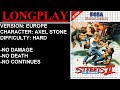 Streets Of Rage II Europe Sega Master System Longplay Axel Stone Hard Difficulty