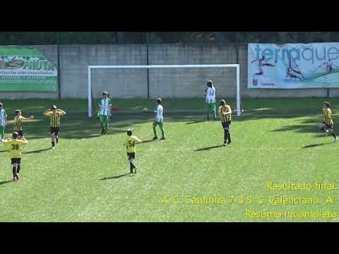 A. C. Caminha 7-4 S. C. Valenciano "A" (Infantis) Resumo