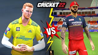 CSK vs RCB T20 Match With New IPL 2023 Teams - Cricket 22 Live - RtxVivek