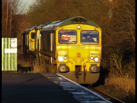 Freightliner Class 66 & 70 No's. 66613 & 70010 & 66953 on 0K98 @ Denton on 18.12.21 - HD