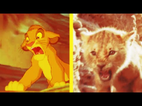 the Lion King mufasa's death   1994 vs 2019 comparison