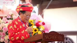 Bác Mạc Văn Luật đọc diễn văn đại lễ cúng giỗ 432 năm Ninh Vương Mạc Phúc Tư