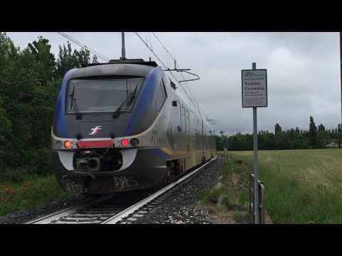 LINEA FAENZA-RUSSI:TRENI ELETTRICI E DIESEL IN TRANSITO PRESSO LA STAZIONE DI GRANAROLO!