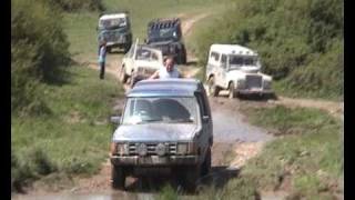 preview picture of video 'Landrovers playing in a Muddy Pubble by Nine Mile River Salisbury Plain'