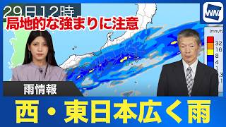 【雨情報】西〜東日本で広範囲で雨 秋雨前線の南下で関東は今夜遅くまで雨が残る予想