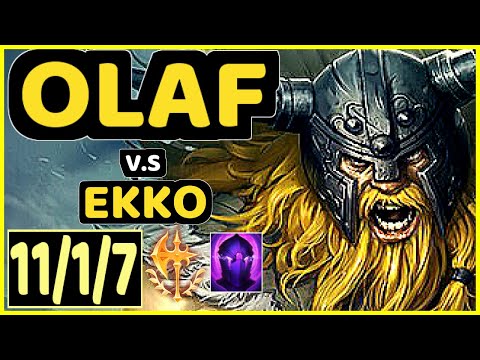 KIREI (OLAF) vs EKKO - 11/1/7 KDA JUNGLE CHALLENGER GAMEPLAY - EUW