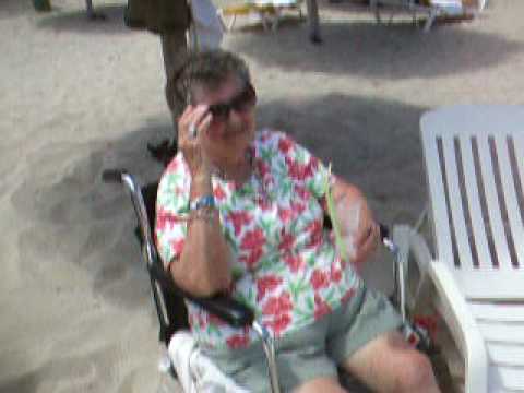 Neville's Mum o the Beach in Cuba