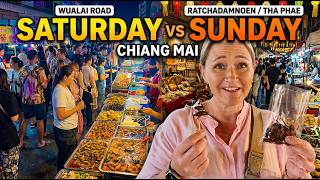 Chiang Mai Night Markets | Saturday vs. Sunday (With Bug Eating!)