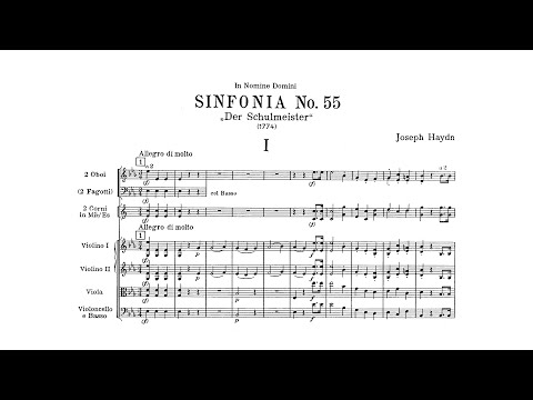 Haydn: Symphony No. 55 in E-flat major "The Schoolmaster" (with Score)