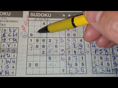 (#6147) Sunday. 🌻 Two Stars Sudoku puzzle. Bonus Extra edition. 03-19-2023 Extra part 2 of 3