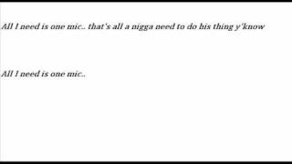 Nas - One Mic dirty version with lyrics
