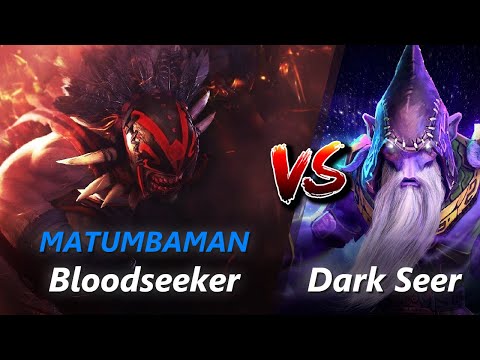 How to Bloodseeker safelane vs Dark Seer/Earth Spirit (feat. MATUMBAMAN) | First 10 minutes