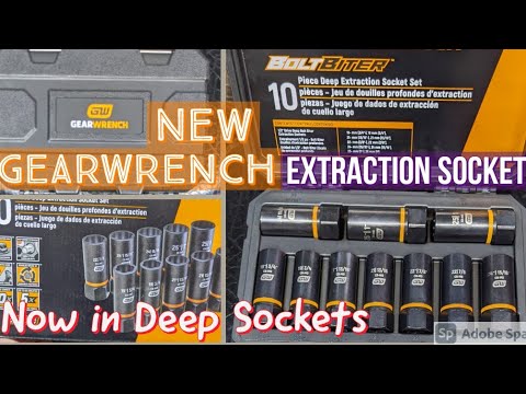 New Gearwrench Bolt Biter Deep Well Socket Set How to remove Rounded Fasteners Bolts and Nuts