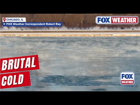 Chicago's Lake-front Freezes Over Amid Arctic Blast