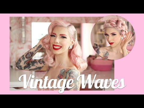 Vintage Waves Tutorial - Pinup Hairstyling using a Curling Iron