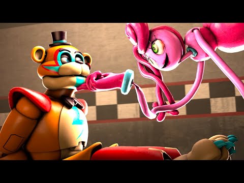 FNAF SECURITY BREACH VS MOMMY LONG LEGS TRY NOT TO LAUGH